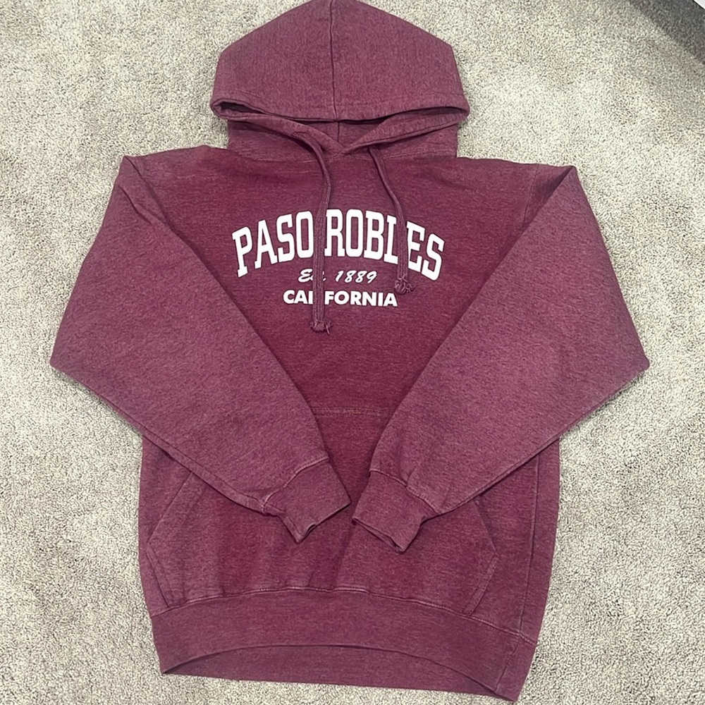 Maroon hoodie, size Medium.